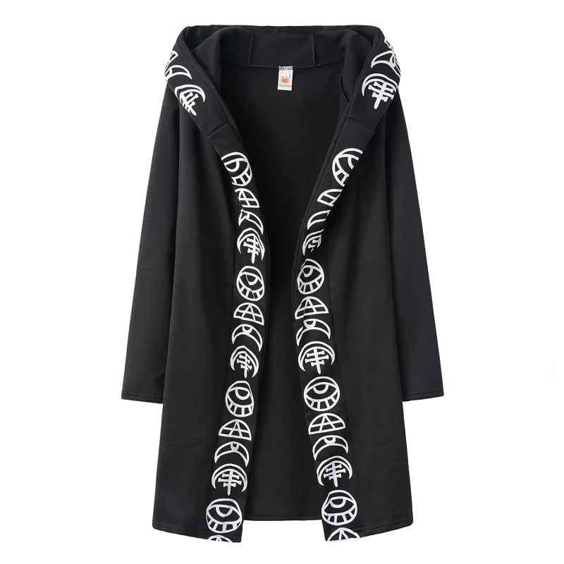 Punk Moon Pattern Cardigan