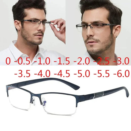 Half Metal Frame Prescription Glasses