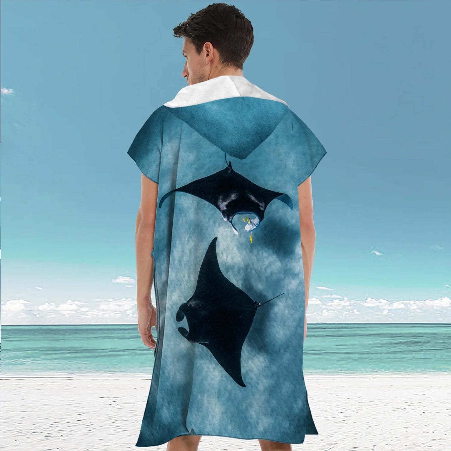 Adult Hooded Beach Surf Poncho