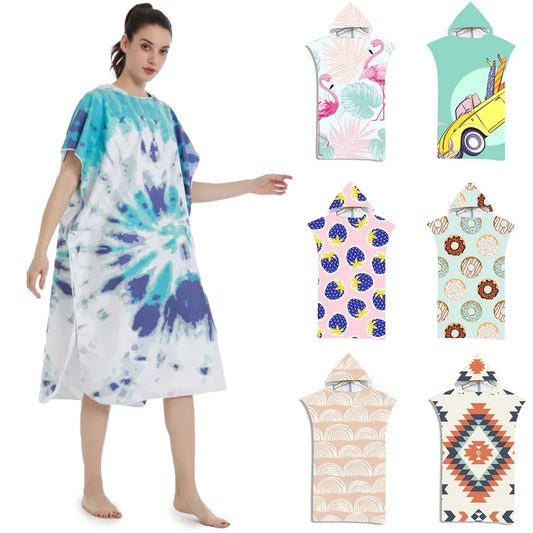 Printed Hooded Beach Towel