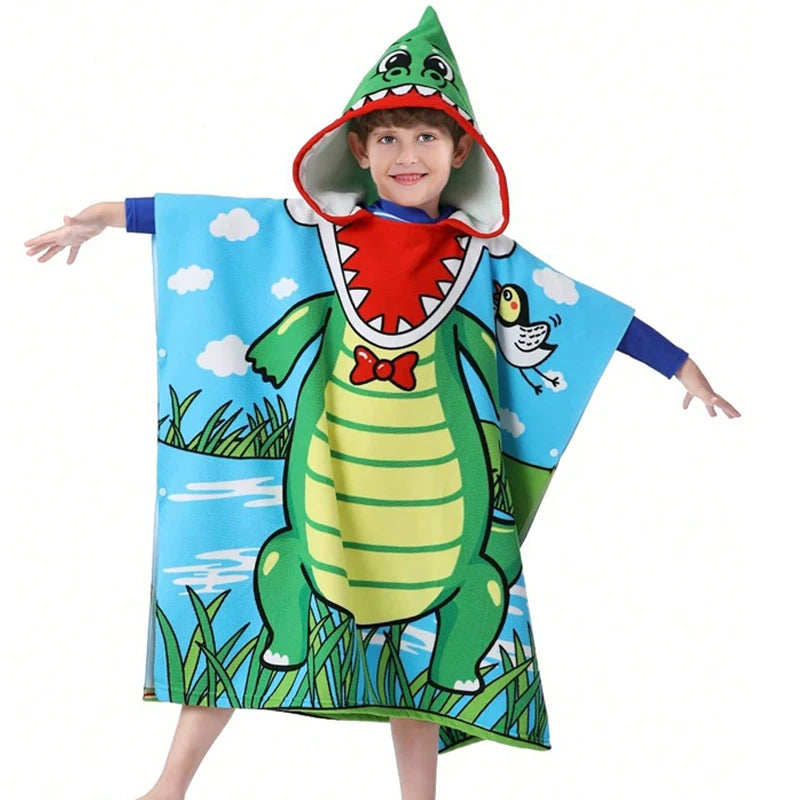 Children's Cartoon Print Bath Towel