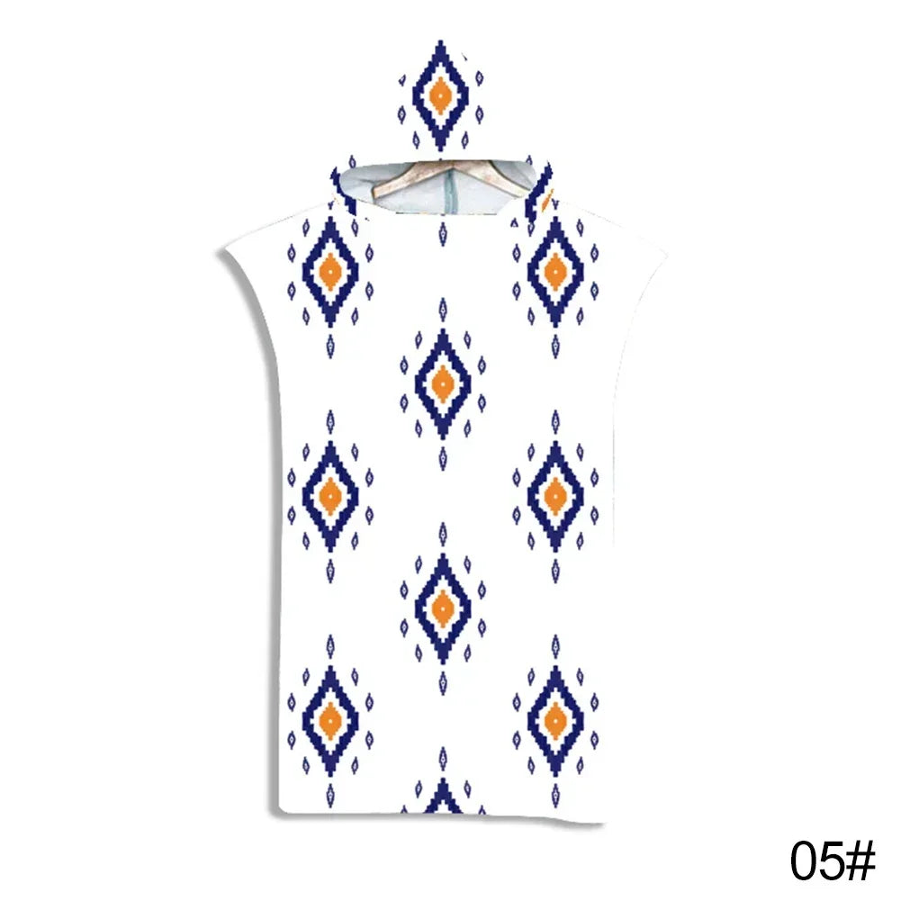 Printed Hooded Beach Towel