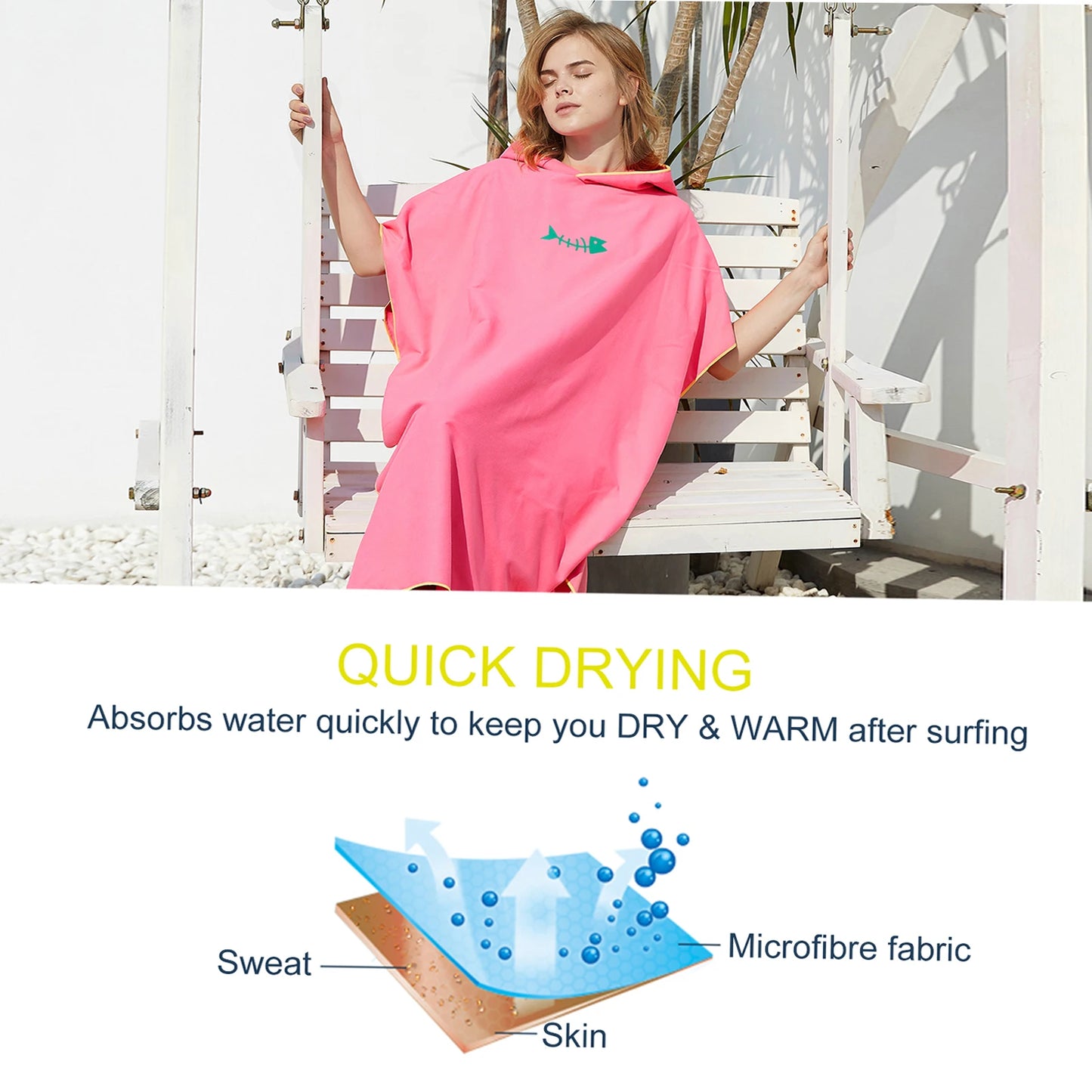 Surf Poncho Changing Towel with Hood
