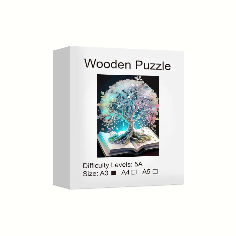 Book Tree Wooden Puzzle