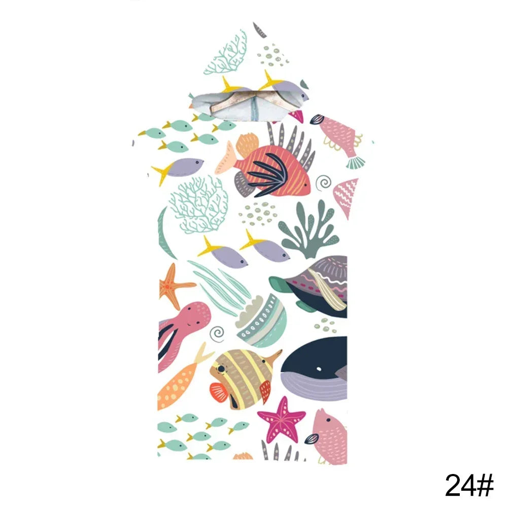 Printed Hooded Beach Towel