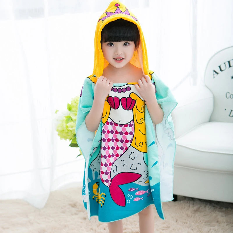 Children's Cartoon Print Bath Towel