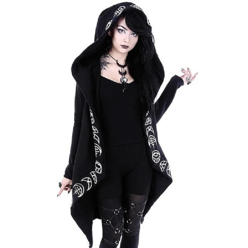 Punk Moon Pattern Cardigan