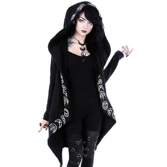 Punk Moon Pattern Cardigan