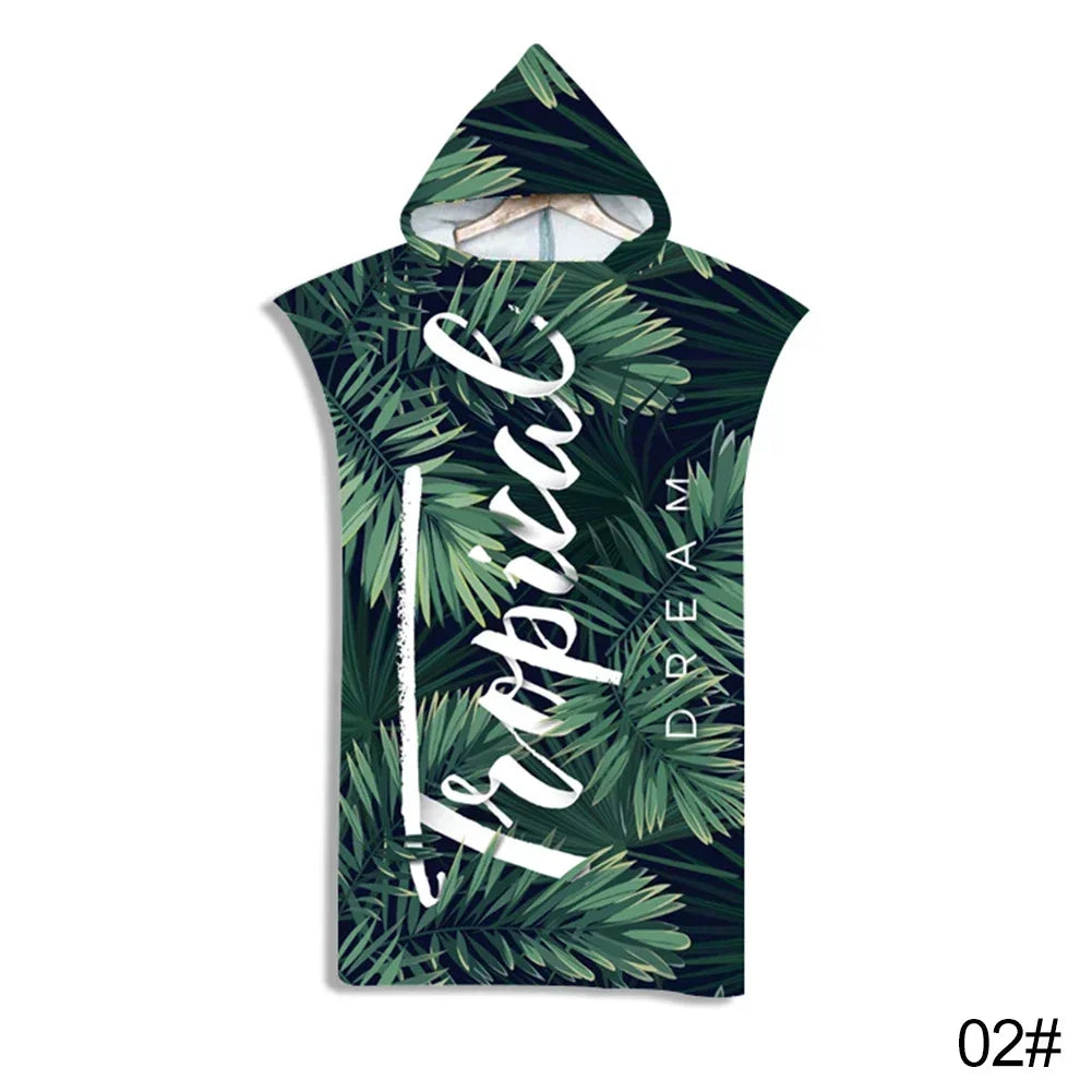 Printed Hooded Beach Towel