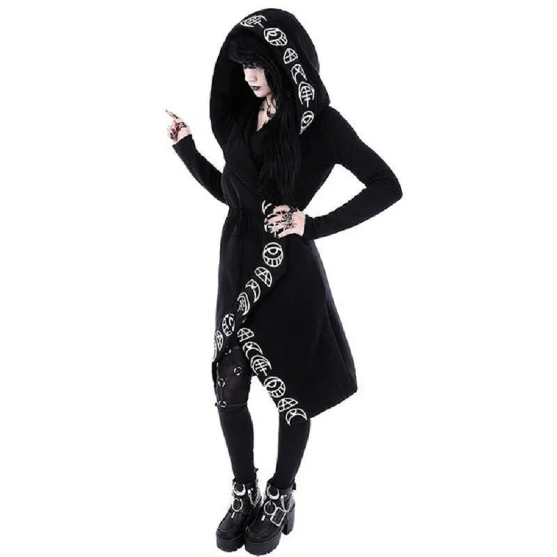 Punk Moon Pattern Cardigan