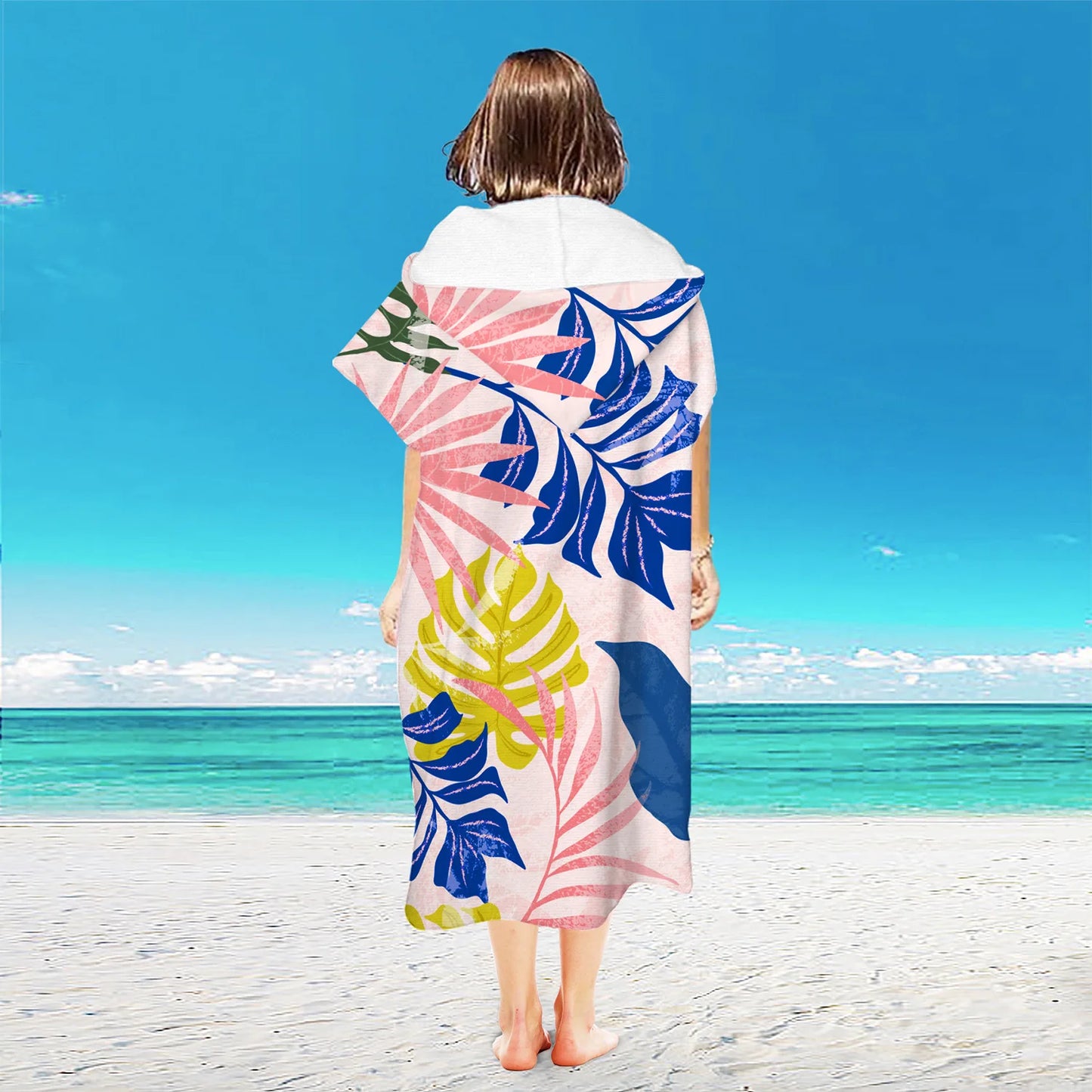 Adult Hooded Beach Surf Poncho