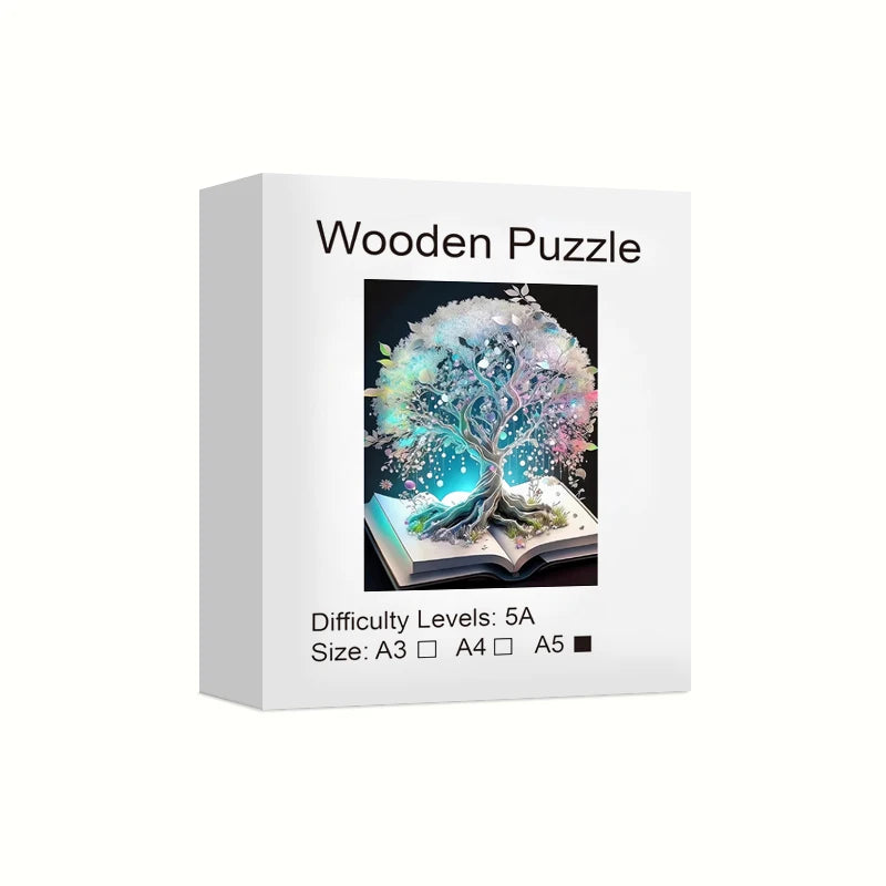 Book Tree Wooden Puzzle