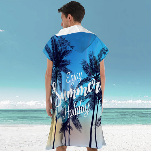 Adult Hooded Beach Surf Poncho