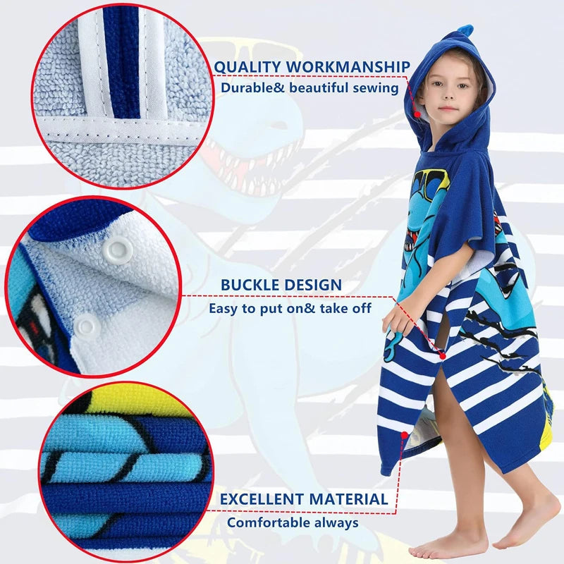 Children's Cartoon Print Bath Towel