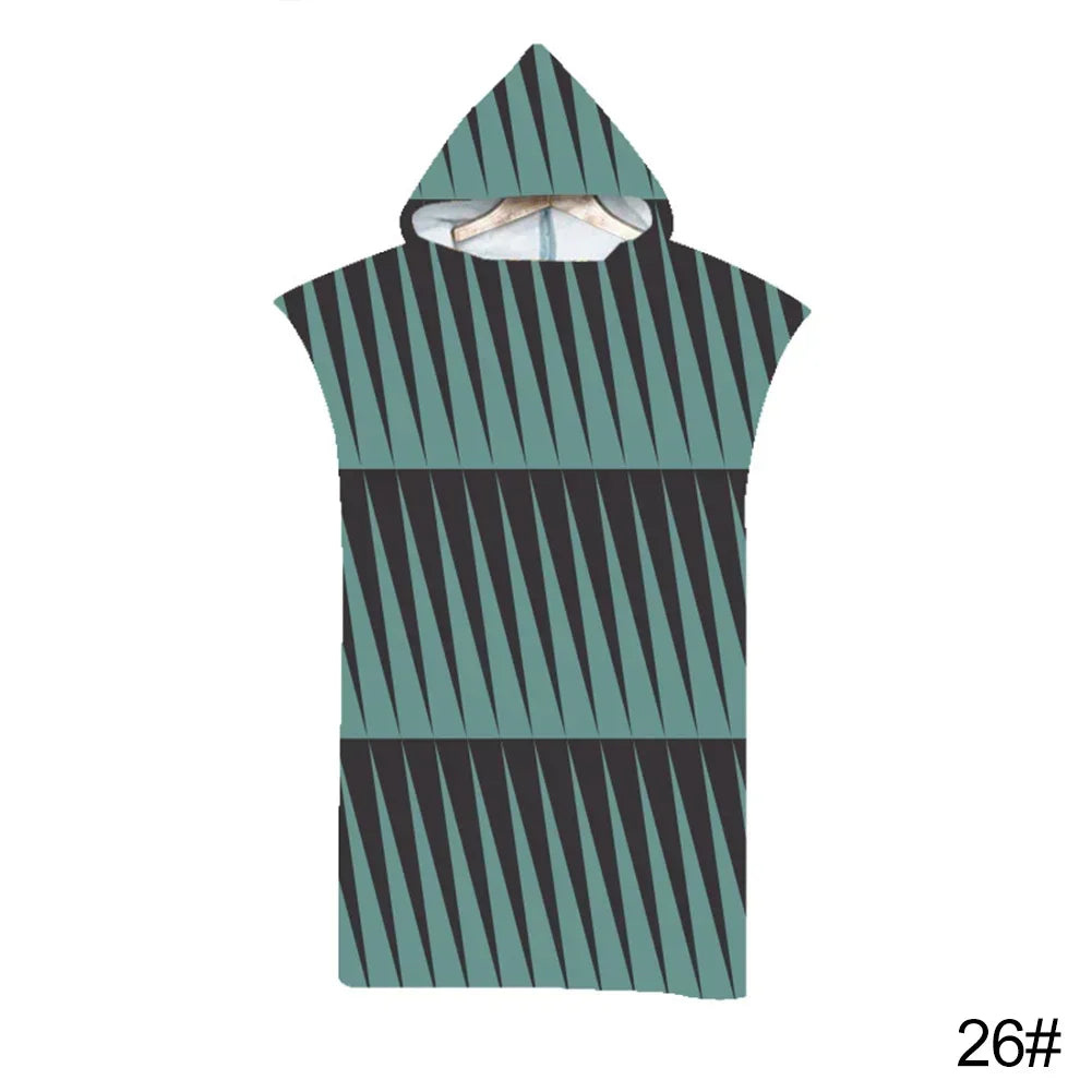 Printed Hooded Beach Towel