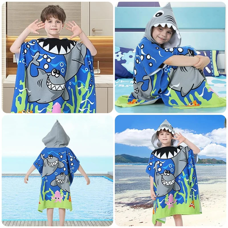 Children's Cartoon Print Bath Towel