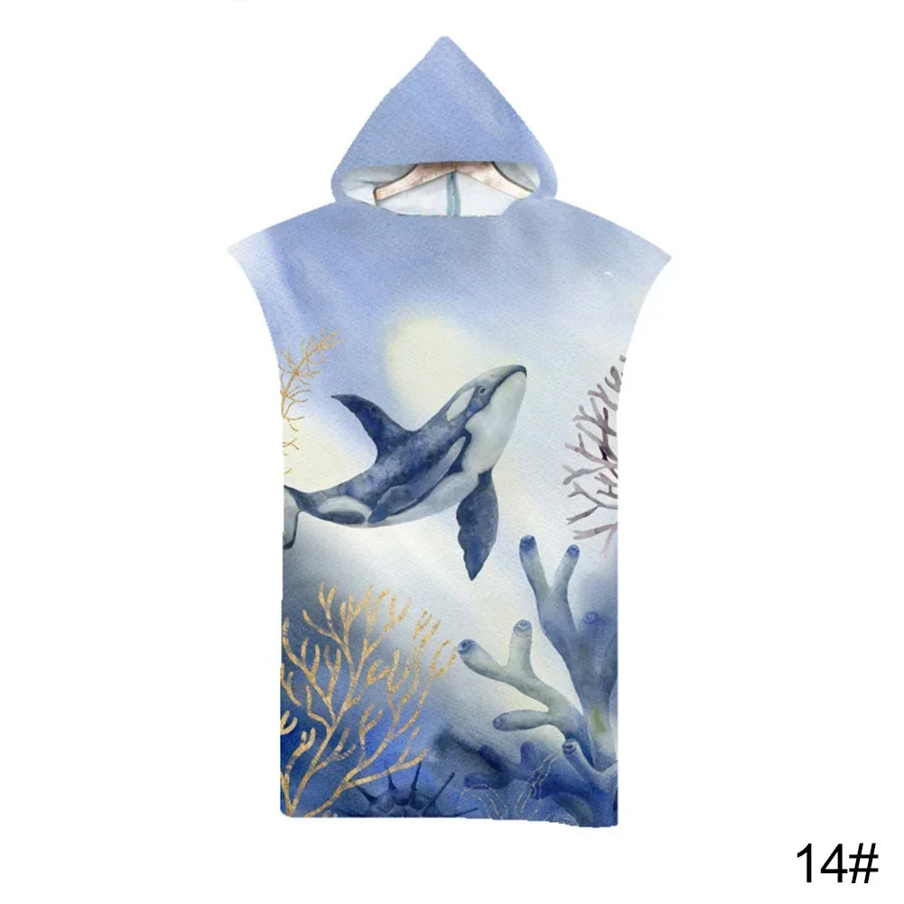 Printed Hooded Beach Towel