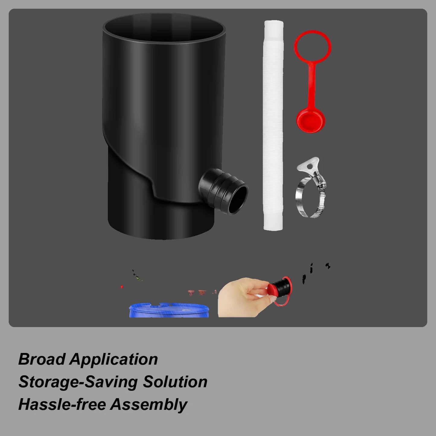 Rain Water Catching System UV Resistant Weatherproof Rain Barrel Diverter Kit Portable Rain Barrels To Collect Rainwater From