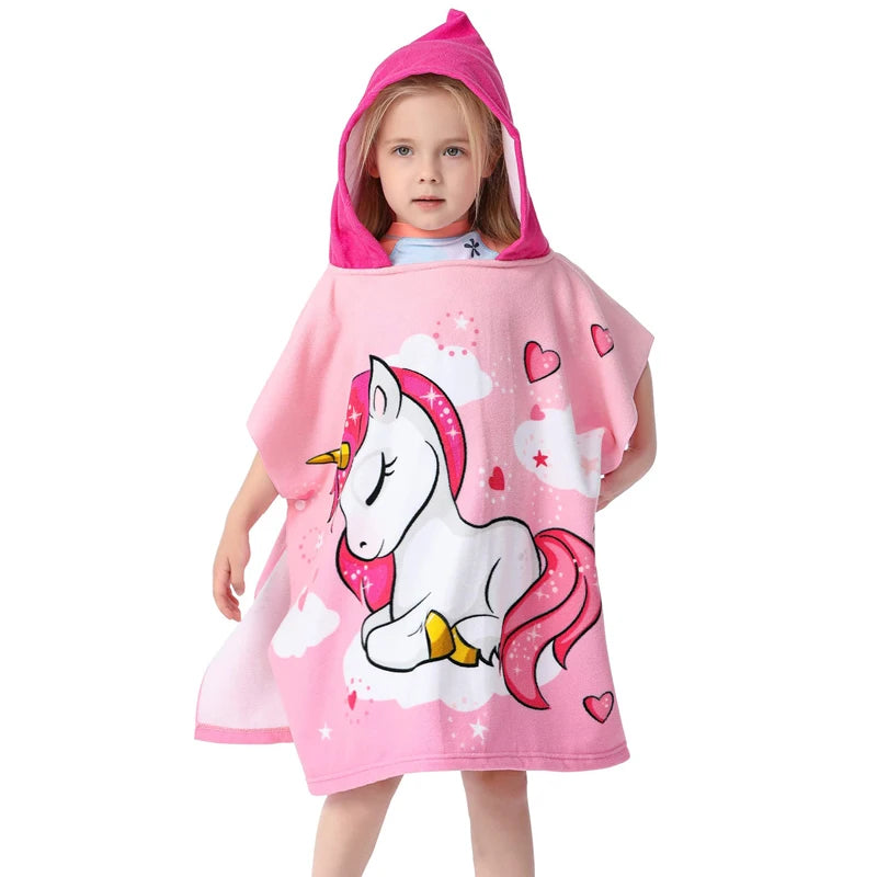 Children's Cartoon Print Bath Towel