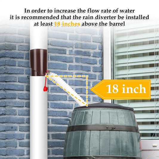 Rain Water Catching System UV Resistant Weatherproof Rain Barrel Diverter Kit Portable Rain Barrels To Collect Rainwater From