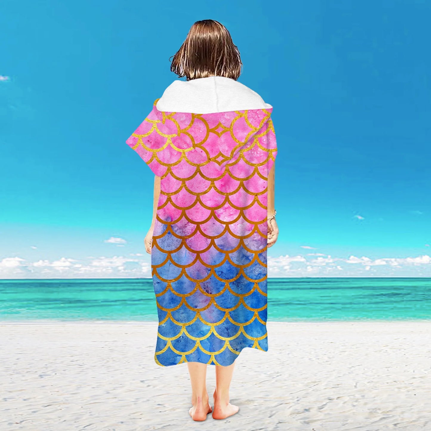 Adult Hooded Beach Surf Poncho