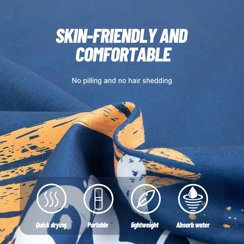 Hooded Robe Microfiber Beach Blanket