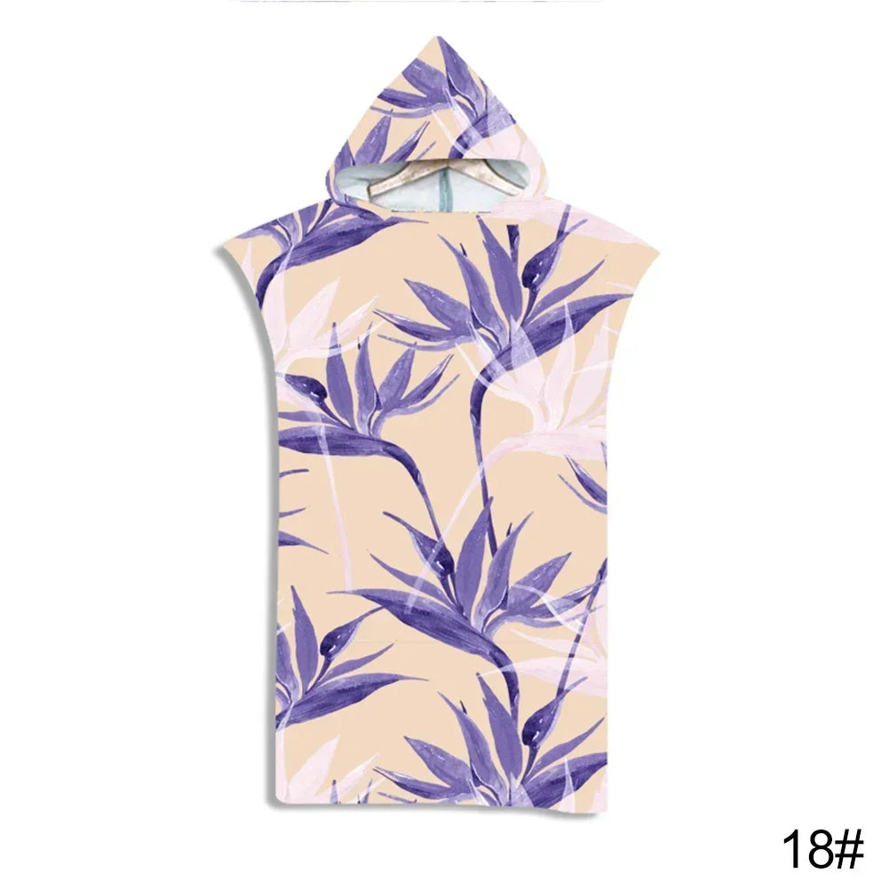 Printed Hooded Beach Towel