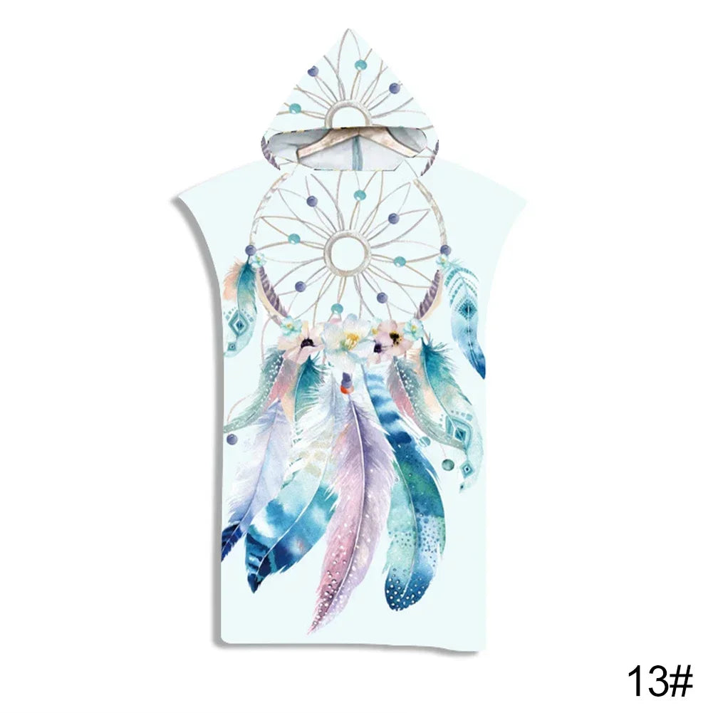 Printed Hooded Beach Towel