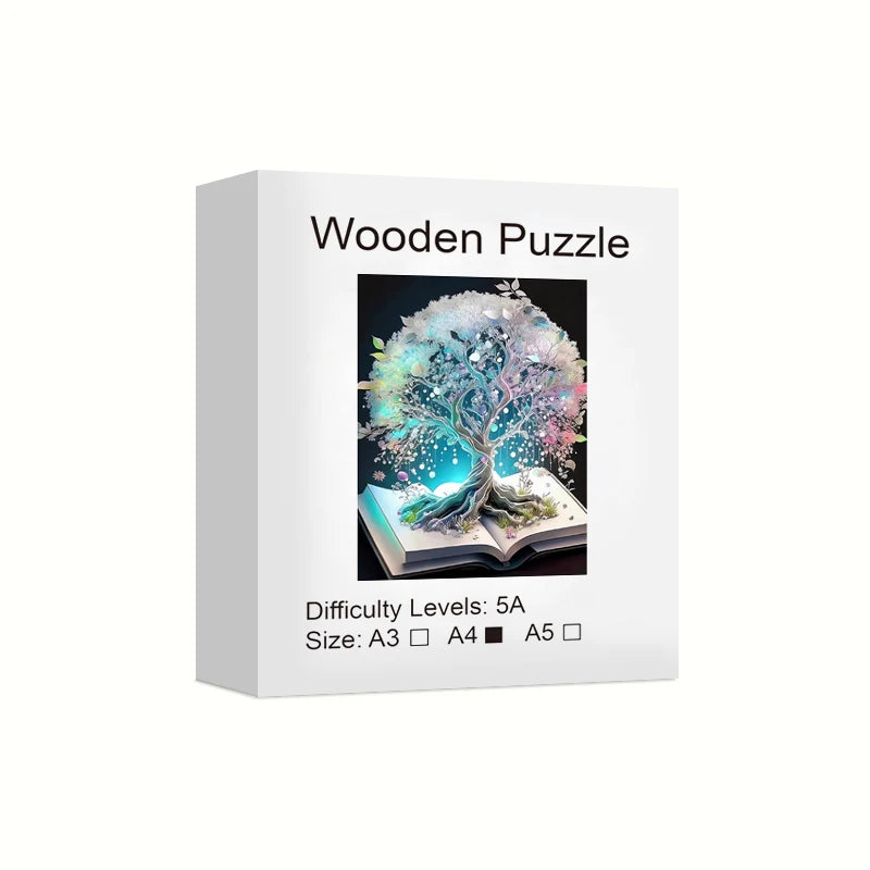 Book Tree Wooden Puzzle