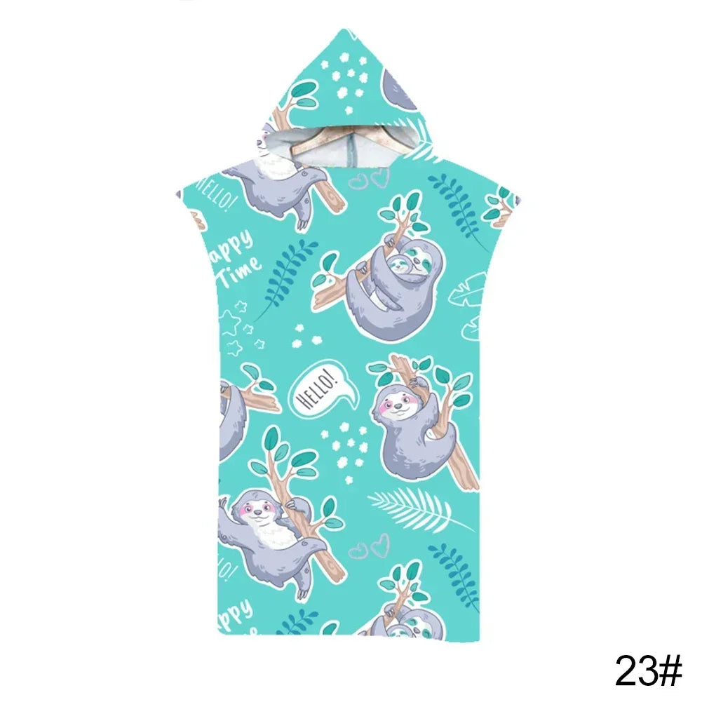 Printed Hooded Beach Towel