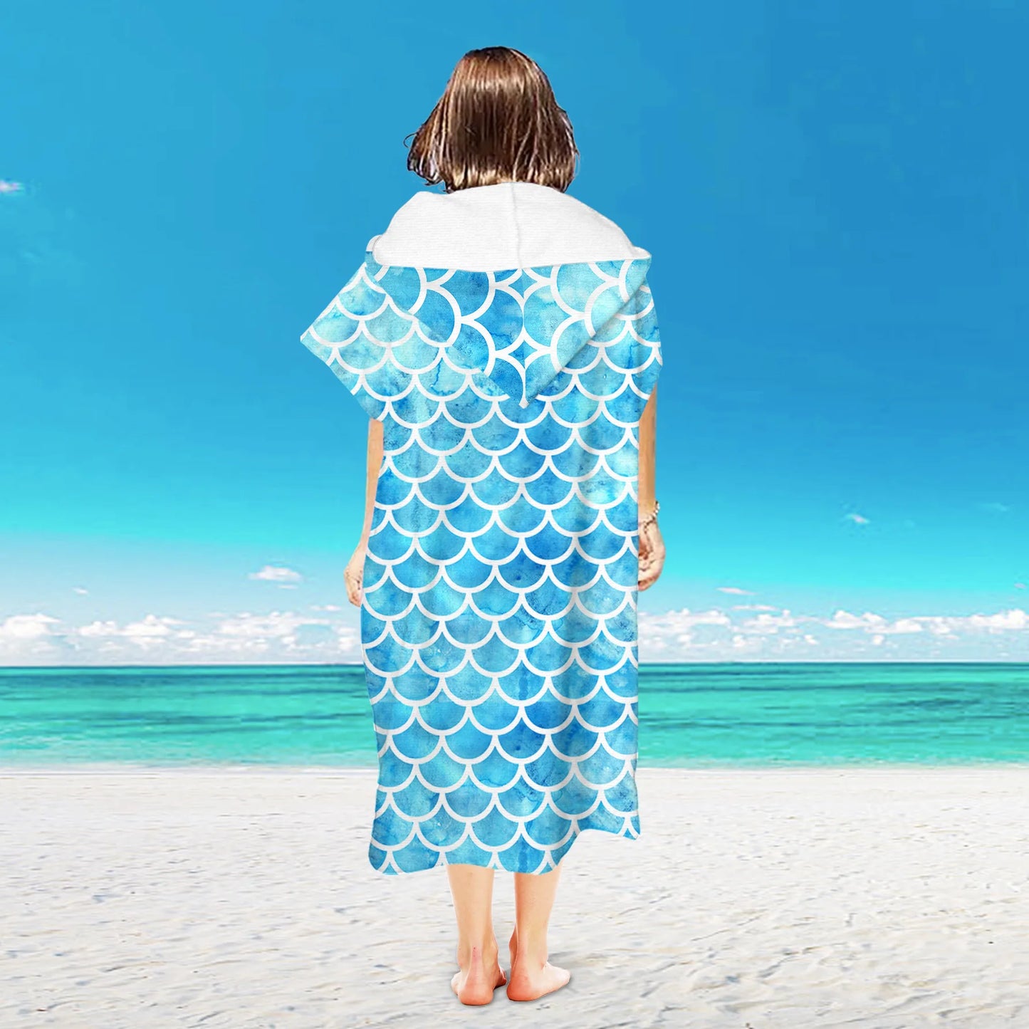 Adult Hooded Beach Surf Poncho