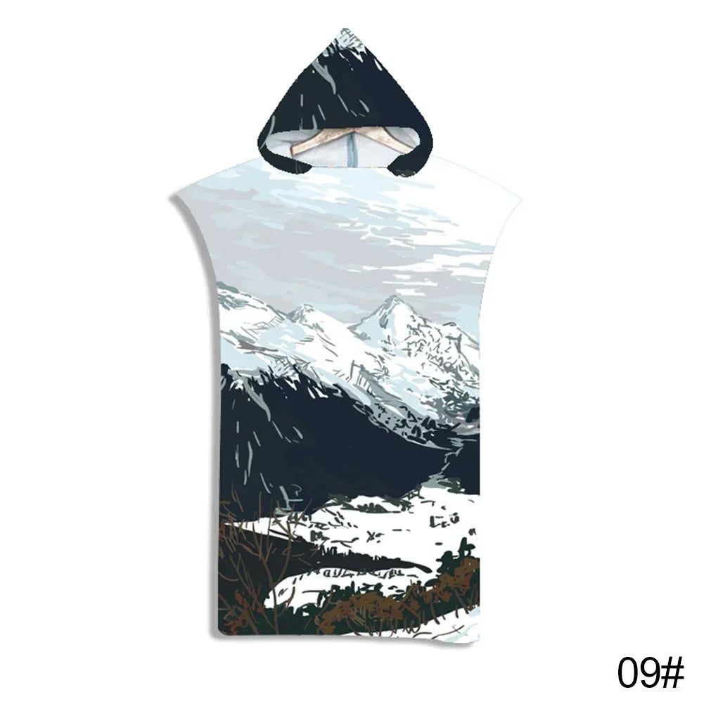 Printed Hooded Beach Towel