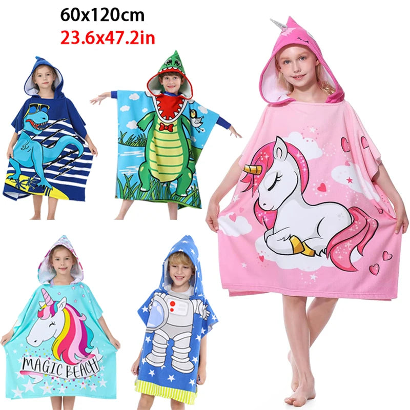 Children's Cartoon Print Bath Towel