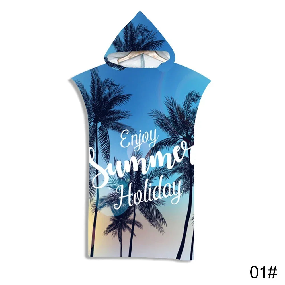 Printed Hooded Beach Towel