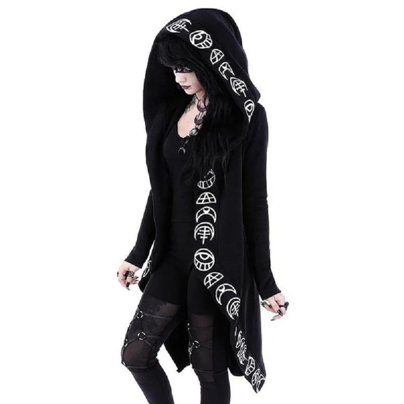 Punk Moon Pattern Cardigan