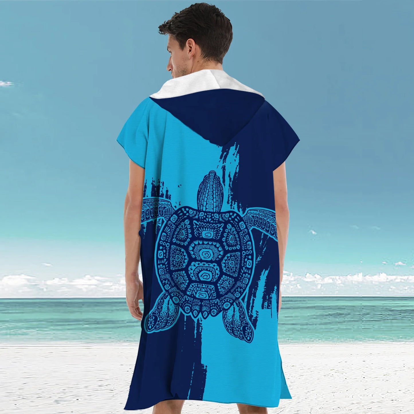 Adult Hooded Beach Surf Poncho