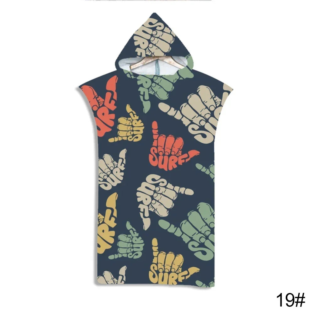 Printed Hooded Beach Towel