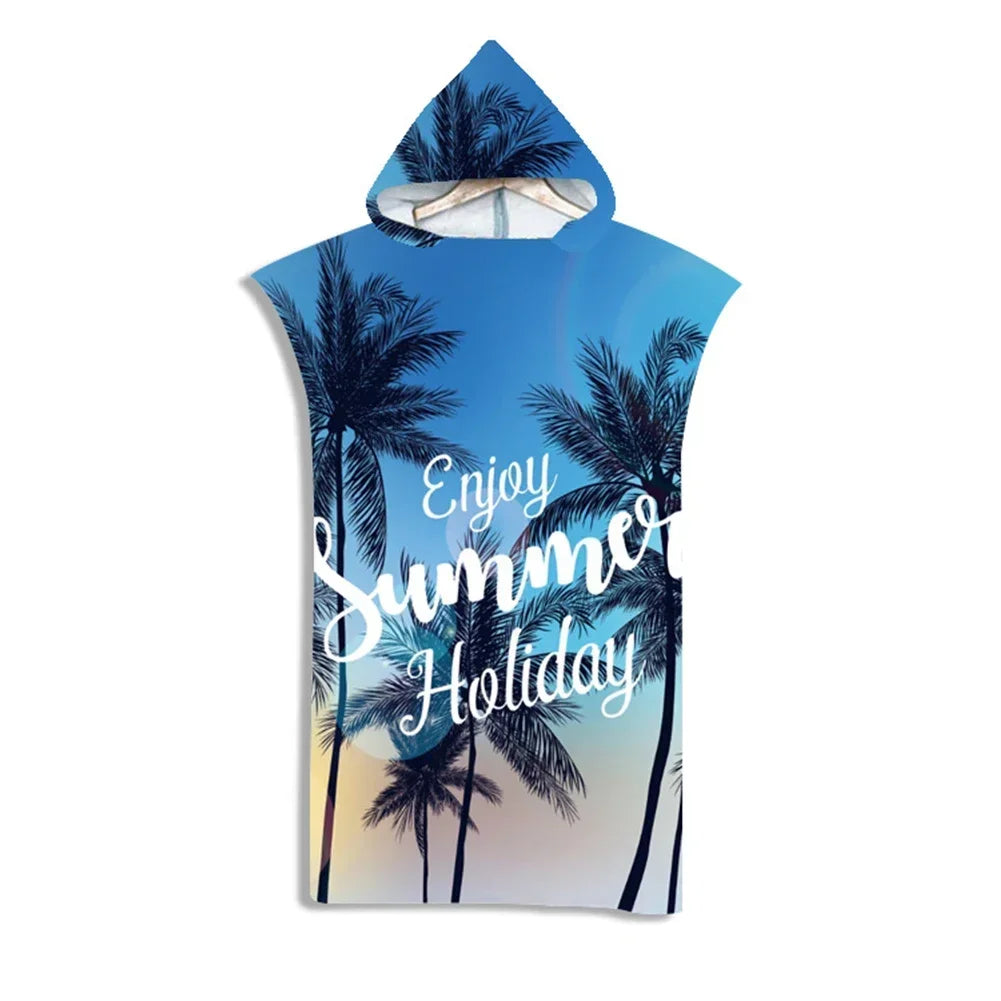 Printed Hooded Beach Towel