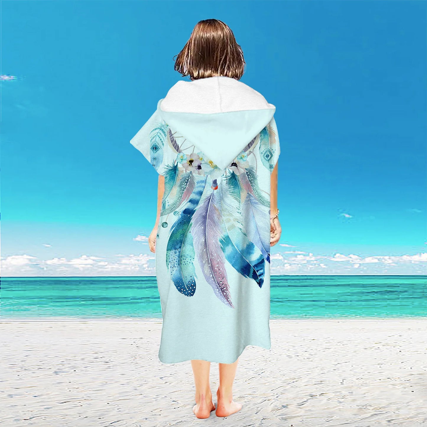 Adult Hooded Beach Surf Poncho