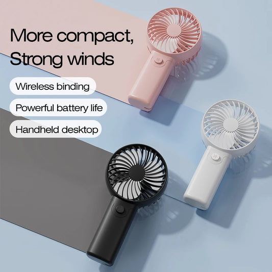 Portable Fan Convenient Creative Small Fan Pocket Hand-held Fan Lightweight Adjustable Cute Handheld Mini Fan Air Coolers