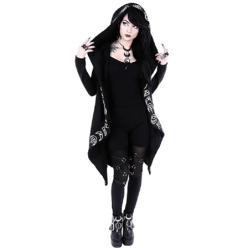 Punk Moon Pattern Cardigan