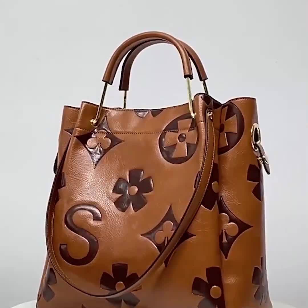 Vintage Embossed Bucket Bag - Spacious & Stylish - Soft, Designer Quality - Ideal for Work & Casual Outings